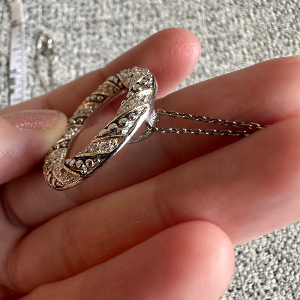 Y2K ✨ Silver & Rhinestone Necklace - Picture 7 of 8